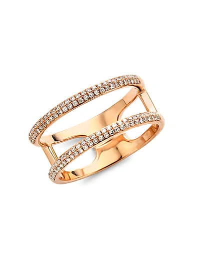 Shop Saks Fifth Avenue 14k Rose Gold Diamond Ring