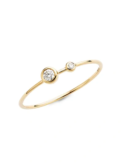 Shop Nephora 14k Yellow Gold Bezel Diamond Ring