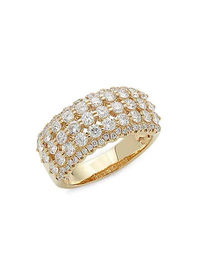Shop Saks Fifth Avenue 14k Gold Diamond Row Ring