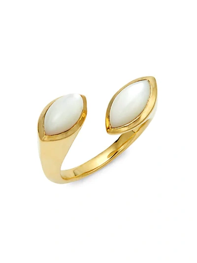 Shop Ippolita Prisma 18k Yellow Gold & Marquise Mother-of-pearl Bypass Ring