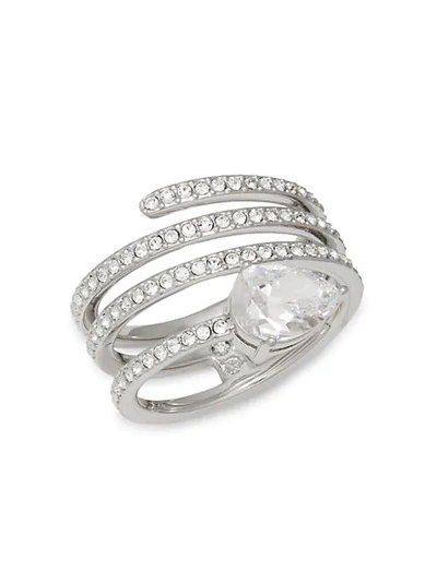 Shop Adriana Orsini Crystal Spiral Ring