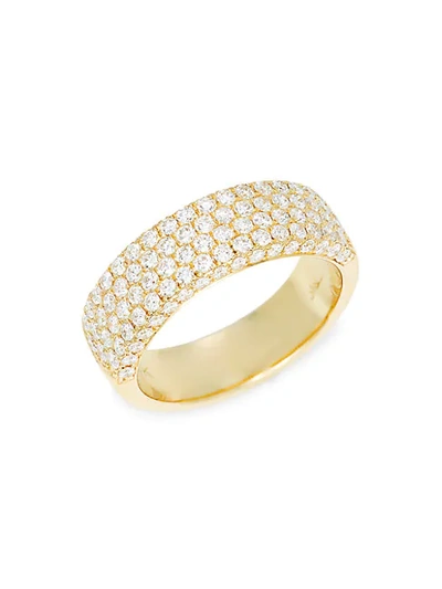 Shop Saks Fifth Avenue 14k Yellow Gold Diamond Band Ring