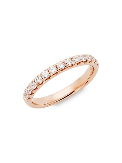 Shop Saks Fifth Avenue 14k Rose Gold Diamond Band Ring