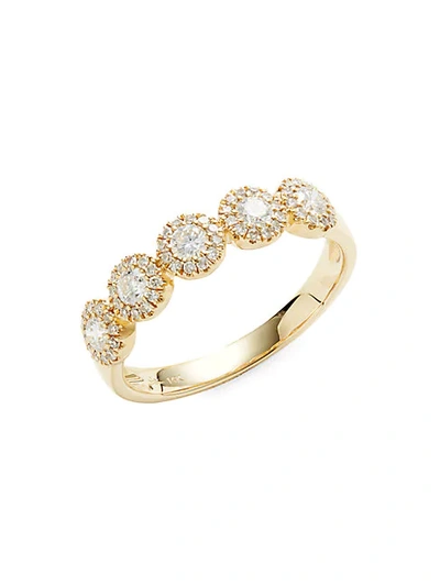 Shop Saks Fifth Avenue 14k Yellow Gold Diamond Bezel Ring