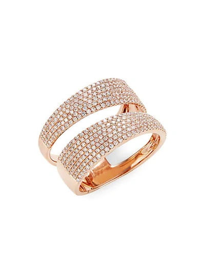 Shop Saks Fifth Avenue 14k Rose Gold Diamond Twist Ring