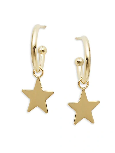 Shop Saks Fifth Avenue 14k Yellow Gold & Flat Star Earrings