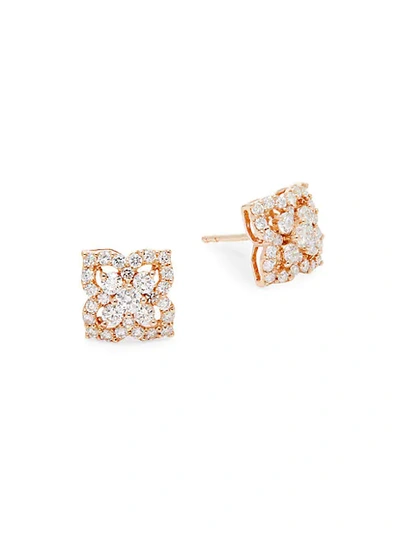 Shop Saks Fifth Avenue 14k Rose Gold & Diamond Stud Earrings