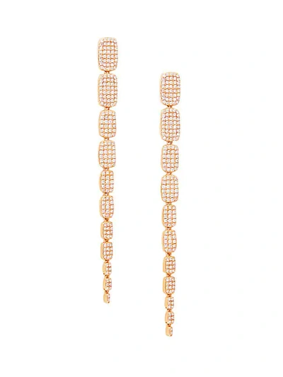 Shop Saks Fifth Avenue 14k Rose Gold & Diamond Cascading Drop Earrings