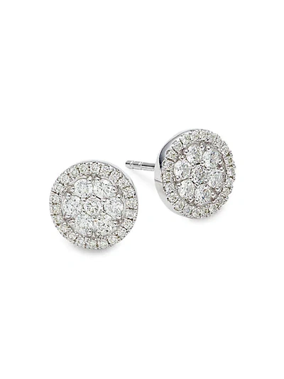 Shop Saks Fifth Avenue 14k White Gold & Diamond Stud Earrings