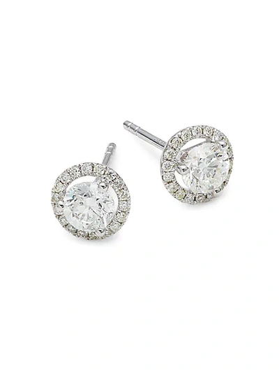 Shop Saks Fifth Avenue 14k White Gold & Diamond Stud Earrings