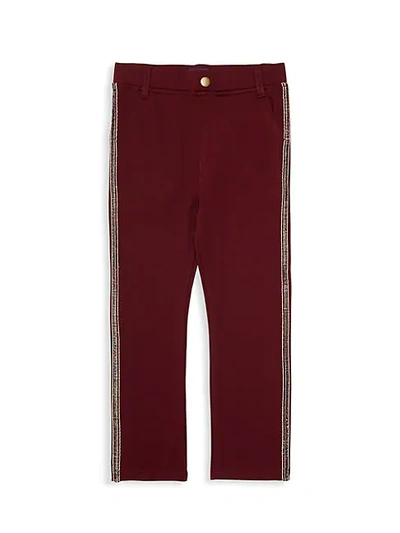 Shop Andy & Evan Little Girl's Stretch Jeggings In Burgundy