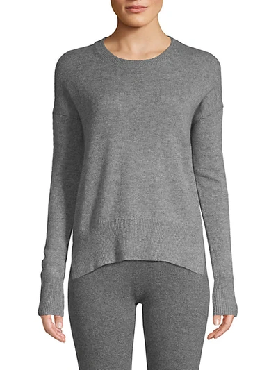 Shop Amicale High-low Cashmere Sweater In Grey