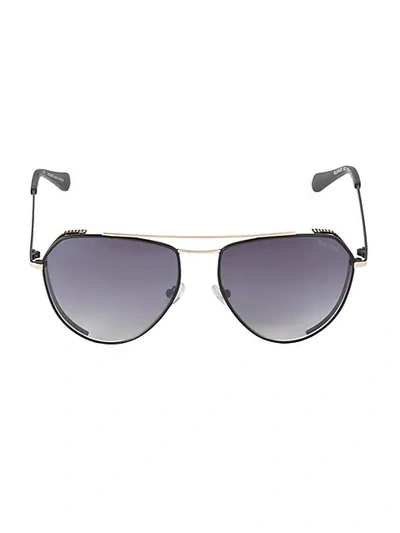 Shop Balmain 58mm Geometric Aviator Sunglasses