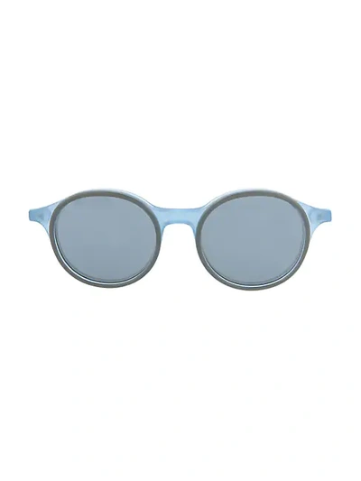 Shop Tomas Maier Women's 49mm Round Core Sunglasses In Blue
