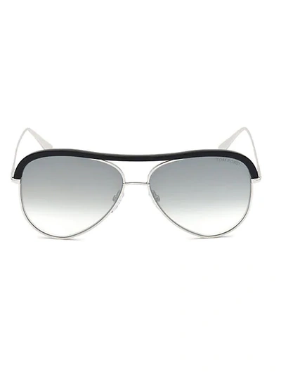 Shop Tom Ford Sabine 60mm Aviator Sunglasses In Smoke