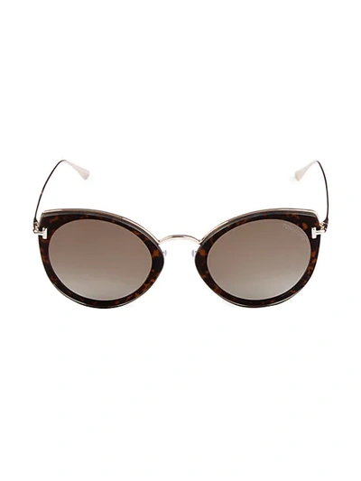 Shop Tom Ford Women's 53mm Cat Eye Sunglasses In Brown