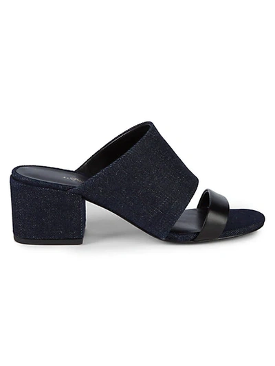 Shop 3.1 Phillip Lim Double Strap Block Heel Sandals In Indigo