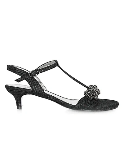 Shop Adrianna Papell Tanner Embellished Heeled Sandals In Black