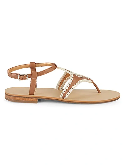 Shop Jack Rogers Maci Leather Sandals In Cognac