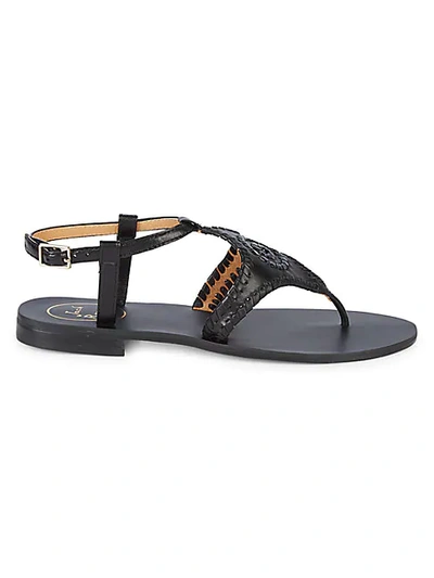 Shop Jack Rogers Maci Leather Sandals In Black