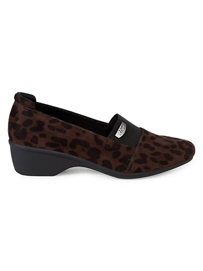 Shop Anne Klein Casual Wallas Leopard-print Wedge Loafers