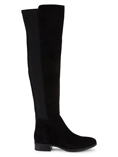 Shop Sam Edelman Women's Pam Suede Over-the-knee Boots In Black