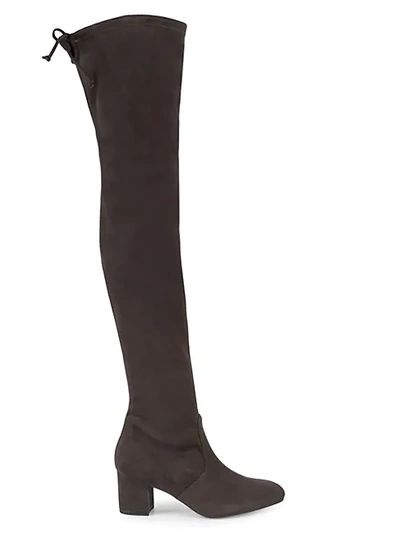 Shop Stuart Weitzman Women's Genna Over-the-knee Faux Suede Boots In Black