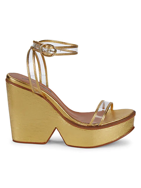 gold clog sandals