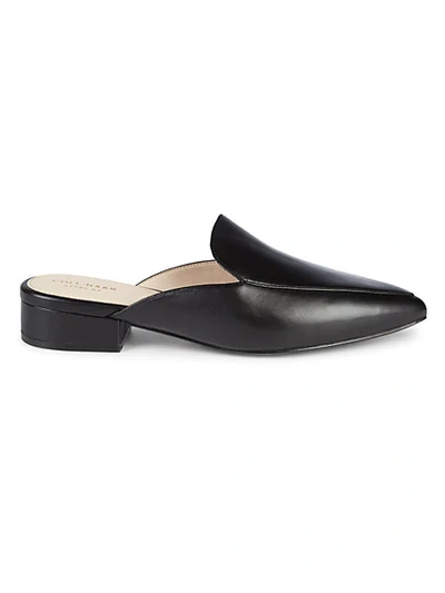 Shop Cole Haan Women's Piper Leather Mules In Black