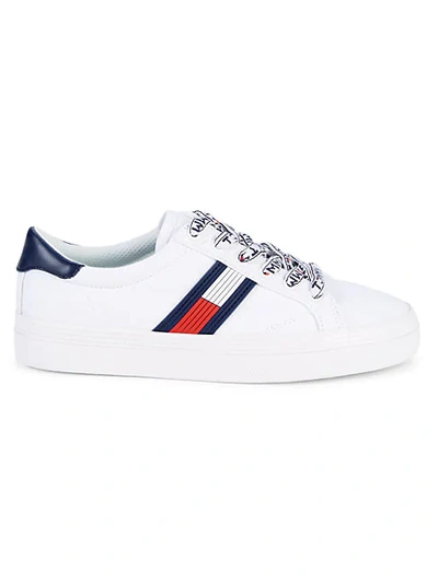 Shop Tommy Hilfiger Women's Fantim Canvas Sneakers In White