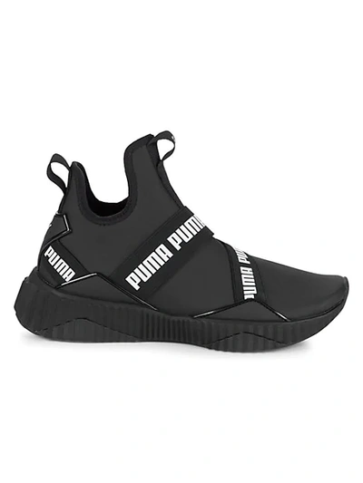 Shop Puma Defy Mid-top Sneakers In Black