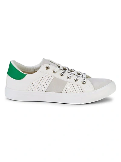 Shop Vintage Havana Dina Signature Sneakers In White Green