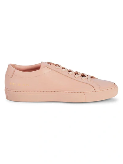 Shop Common Projects Achilles Low-top Leather Trainers In Pink