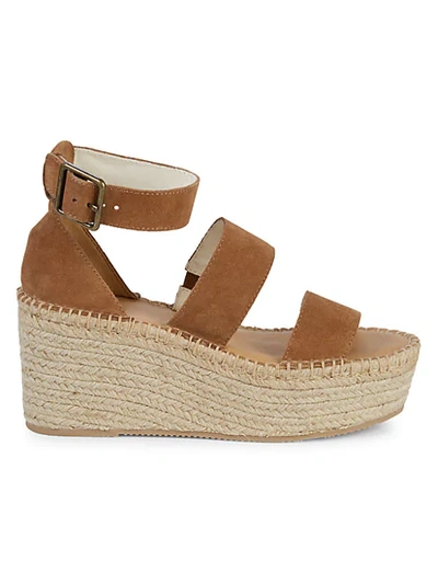 Shop Soludos Women's Palma Suede Espadrille Platform Sandals In Walnut