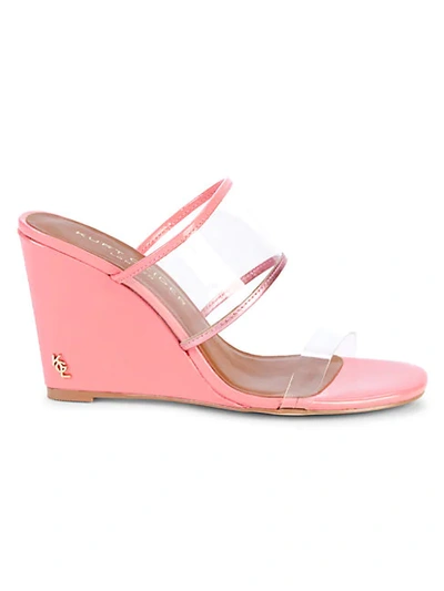 Shop Kurt Geiger Charing Wedge Sandals In Pink