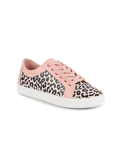 Shop Circus By Sam Edelman Girl's Gladys Glitter Leopard Low-top Sneakers In Blush