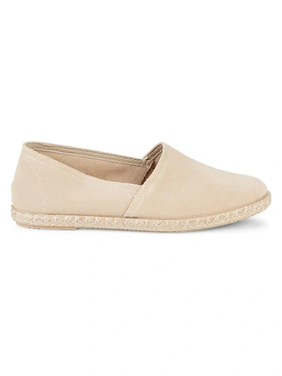 Shop Saks Fifth Avenue Amberes Suede Espadrille Flats In Sand