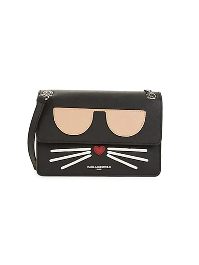 Shop Karl Lagerfeld Women's Maybelle Choupette Flap Shoulder Bag In Black Multi