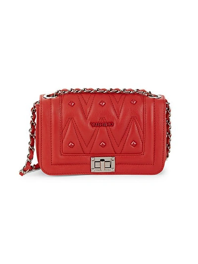 Shop Valentino By Mario Valentino Beatriz D Sauvage Quilted Leather Crossbody In Poppy Red