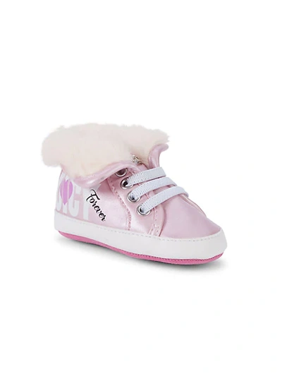 Shop Juicy Couture Baby Girl's Faux Fur-lined High-top Sneakers In Pink