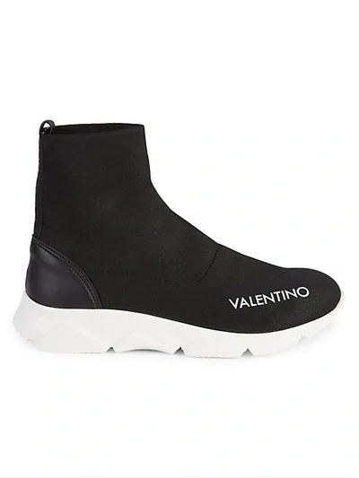 Shop Valentino By Mario Valentino Women's Melissa Space Sock Sneakers In Black