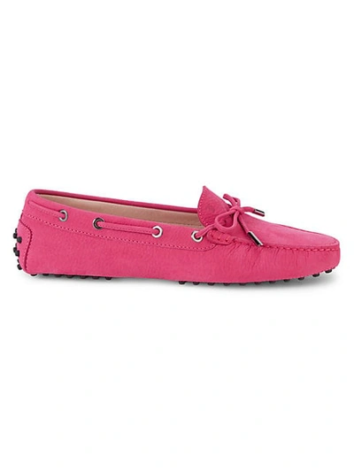 Shop Tod's Slip-on Suede Loafers In Pink