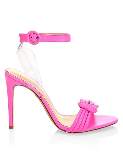 Shop Alexandre Birman Vicky Knot Detail Stiletto Sandals In Pink