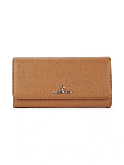 Shop Valentino By Mario Valentino Audy Palmellato Leather Wallet In Whiskey