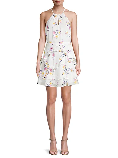 Shop Parker A-line Ruffled Halter Dress In Primrose