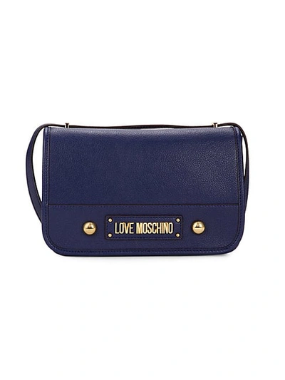 Shop Love Moschino Convertible- Strap Shoulder Bag In Blue