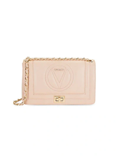 Shop Valentino By Mario Valentino Alice Sauvage Logo Quilted Shoulder Bag In Rose