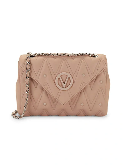 Shop Valentino By Mario Valentino Felicity D Sauvage Rockstud Leather Shoulder Bag In Rose