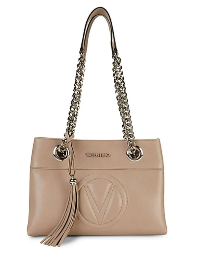 Shop Valentino By Mario Valentino Kali Sauvage Leather Chain Shoulder Bag In Mauve