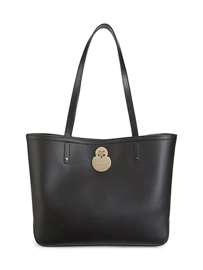 Shop Longchamp Leather Shoulder Bag In Black